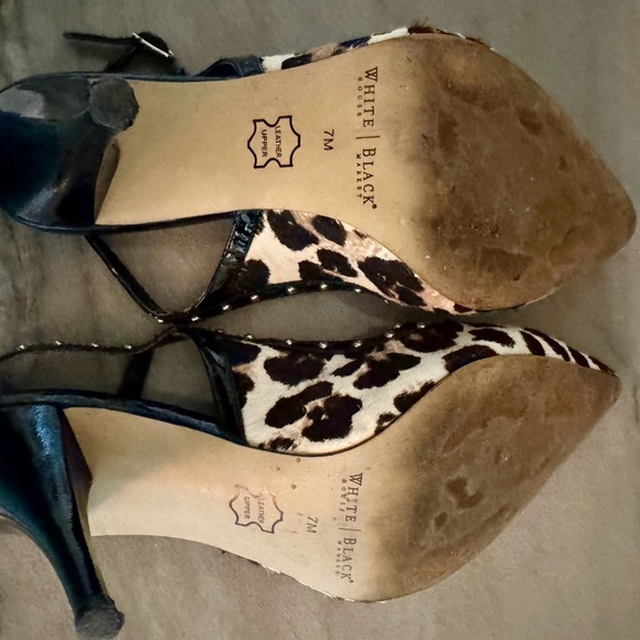 White House Black Market Brown and Black Stiletto Heels - Picture 8 of 15